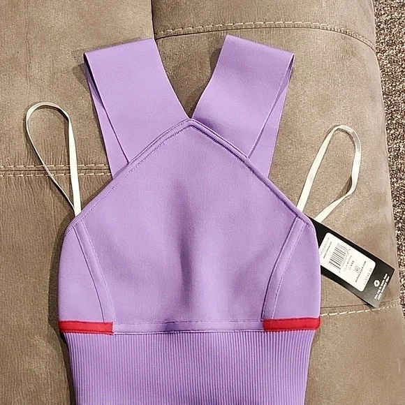 Herve Leger Purple Crop Top NWT - Picture 3 of 7